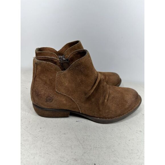 •Born Boc Brown Rust leather Suede zip boots booties women’s size 7 - Picture 2 of 8